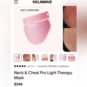 NIB Solawave neck and chest RL mask new in box